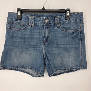Gap Factory Women's Medium Wash Denim Shorts 100% Cotton Mid Rise Blue Size 10
